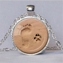 DOG LOVER NECKLACE Dog Paw Pendant Paw Print Jewelry Paw and Footprint Pendant Gift for Dog Lover Gift