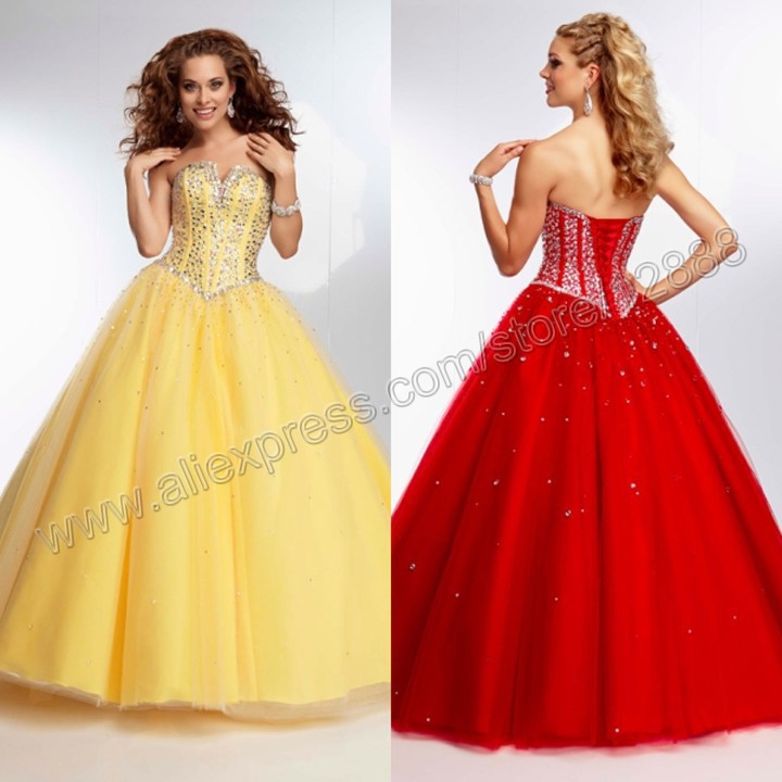 red and yellow prom
