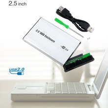 IDE Hard Drive USB 2.0 2.5″ IDE HDD External Enclosure Case Silvery USB Cable EL6167