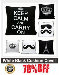 black white cushion cover