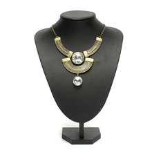 2015 New Vintage Women’s Necklace Gothic BronzeChunk Moon Rhinestone Chain Collar Choker Fashion Trend Luxury Jewelry For Lady