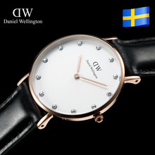top brand Daniel Wellington women DW watch rhinestone diamond genuine leather lady wristwatch relogio relojes feminino