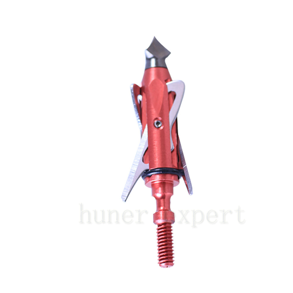 bow and arrow archery broadheads 3x fixed extensible blade red aluminum sharp arrow tip fit for