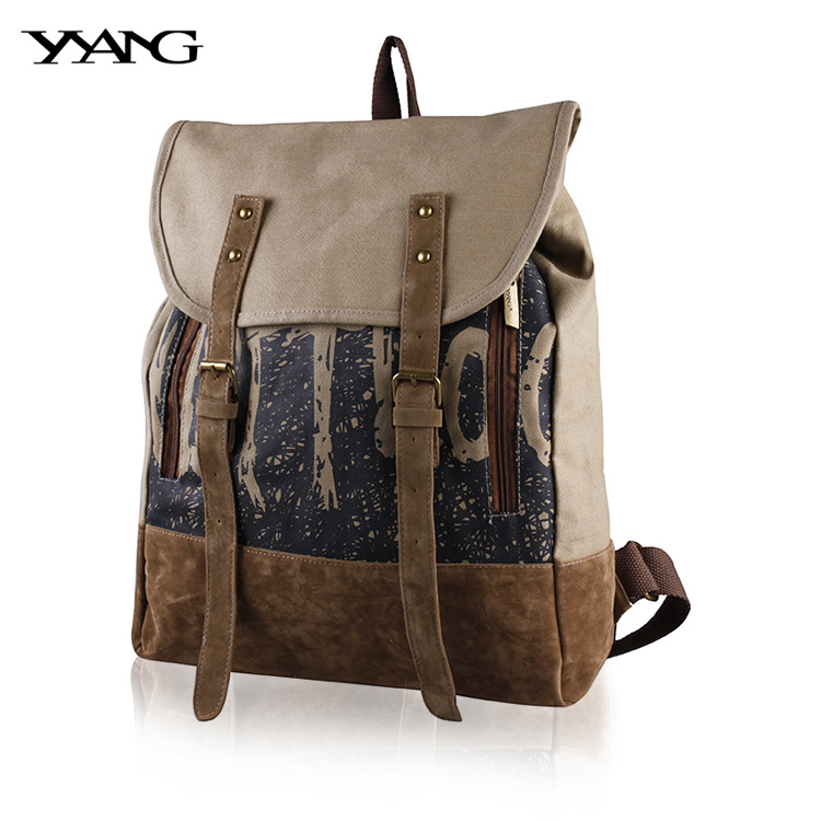 2015 Korean Backpack Bag Canvas Schoolbag Backpack Yyang bag Vintage Women Canvas Backpack  Rucksack Canvas Lady's Backpack