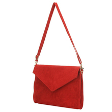 New Fashion Women Clutch Evening Large Envelope Handbag Real Suede Leather Shoulder Bag Clutch Evening Bag