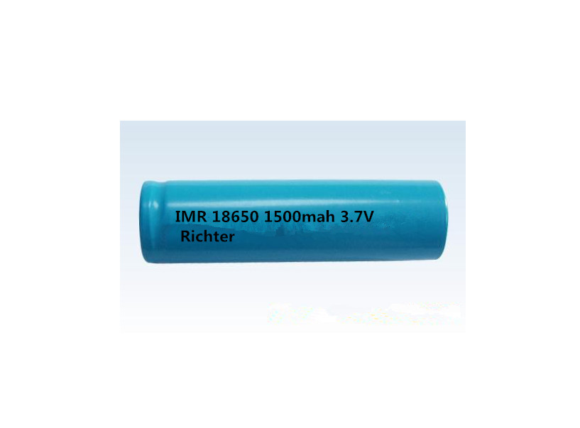 Richter Brand IMR Rechargeable Battery 18650 1500mah 3 7v for Consumer Electronics