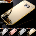Phone Case for Samsung Galaxy S6 Edge Luxury Metal frame and Mirror Acrylic Back Cover Mobile