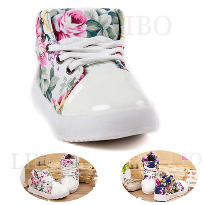 2015 spring autumn new fashion girls children s floral shoes casual soft canvas Korean flower princess