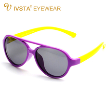 IVSTA Silicone Children’s Sunglasses Pilot Frame Girls Glasses Boys Polarized Lenses Kids Frame Baby Flexibility 843