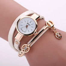 Fashion Casual Long Leather Strap watches Women Popular Jewelry Ethnic Style Surround Wrist Quartz Watch Clock 4 Colors HH1657