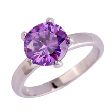 Best Price ! Fashion Saucy  Amethyst Stone 925 Silver Ring Size 10 Jewelry For Women Wholesale