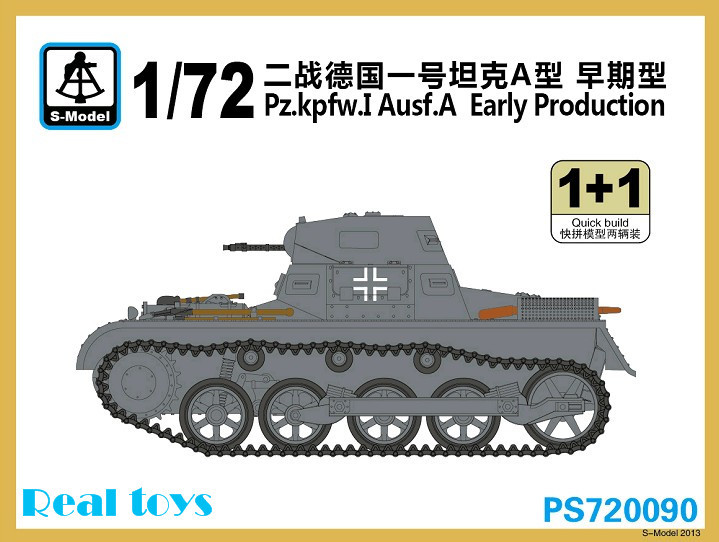 S model 1 72 PS720090 Pz kpfw I Ausf A Early Production Plastic model kit