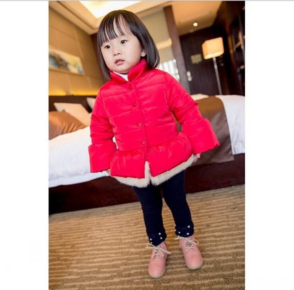 New Winter Children's Coat Baby girls thicken Outwear girl's Plush Coats princess Clothes Kids Clothing WD1592