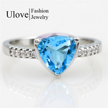 Mystic Topaz Jewelry Silver Ring 925 Korean Wedding Rings CZ Diamond Jewellery Anel Feminino Ruby Jewellery 60% off  Ulove Y3555