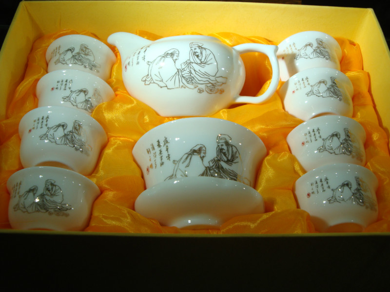 Kung fu tea set ceramic tea sea bone china tea set gift tea set gift box