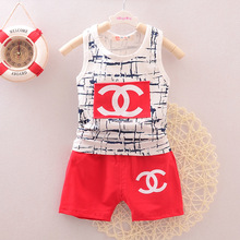 New 2016 Baby Boys Girls Children Clothes Sets roupas infantil Summer Baby Clothing Sets Vest + Shorts kids clothes Suit