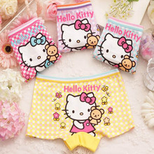 Pure cotton girls underwear 2016 Fashion Cartoon pattern Kids Boxer Briefs baby girl shorts clothes 3-10T girl soft panties
