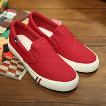 2016 Summer Canvas Blue Flats Shoes Large Size Shoes Women Lazy Big Size Men Shoes man