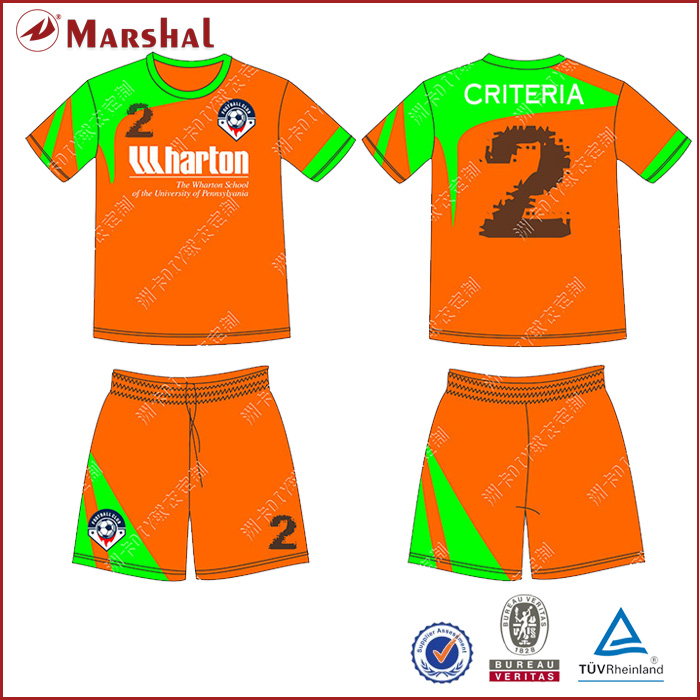 Marshal Sportswear Sublimation Customizing New Fashional Club soccer jersey,grade original team jersey