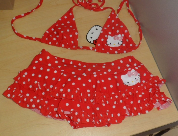 free shipping new 2015 kids girls swimwear two pieces bikini set swimsuit 3