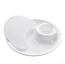 Large plastic dish with vinegar dumplings dish draining versatile two layer disc eat dumplings dish fruit