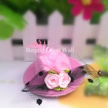 1pc New Party Small Fur Hat Flower Yarn Hairpins Kids Accessories Children Accessories Baby Hair Accessories