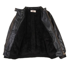 2015 New Boys Coats Faux Leather Jackets 2 Colors Children Fashion Outerwear Spring Autumn Winter MC031