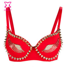 Glod Accessoris Sexy Lingerie Bikini Gather Adjustable Bra Push Up Bralettle Double Back Button Women Gothic Underwear