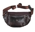 New Men Bag Vintage genuine leather men waist bag cowhide real leather men travel belt wallets