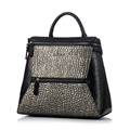 Famous Brand 2016 New Fashion Crocodile Print Backpack Women Geometric Daypack Lady Designer Casual Travel Bag