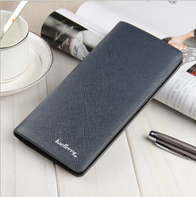 New Style Korean Version Men Clutch Bag Business Fashion High Grade PU Leather Men Long Wallet