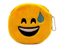 2016 cute multi cartoon Emoji single zipper children coin purse portable mini kinds change pouch for gift