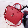 2016 Fashion New Embossed Leather Handbag Women Retro Trendy Simple Bag High Quality Shoulder Bag Solid