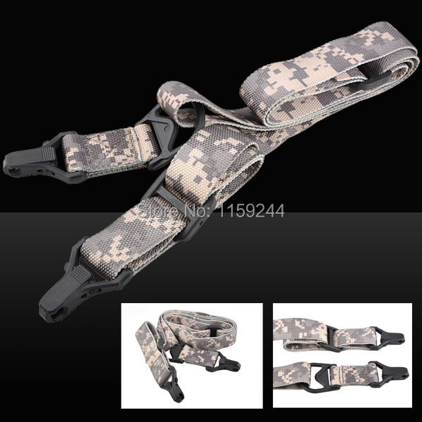 2pcs lot F18 Camouflage Hunting Gun Sling Tactical Hunting Sport Shooting Gun Airsoft 3 Point Adjustable