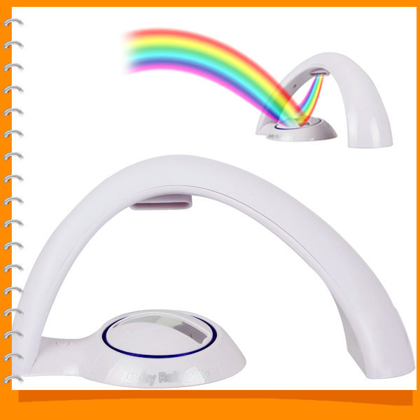 Amazing Room Romantic LED Rainbow Projector Lamp LED Night Light for Novelty Gift with 2 Working Modes & Auto Shut-off Function