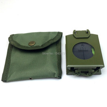New outdoor survival hiking campingequipment Professional Military Army Metal Sighting Compass Inclinometer Green