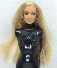 NK One Pcs Original Doll Head With One Pair Of Fashion Metallic Earrings For Barbie Dolls Best DIY Gift For Girls’ Doll 011A