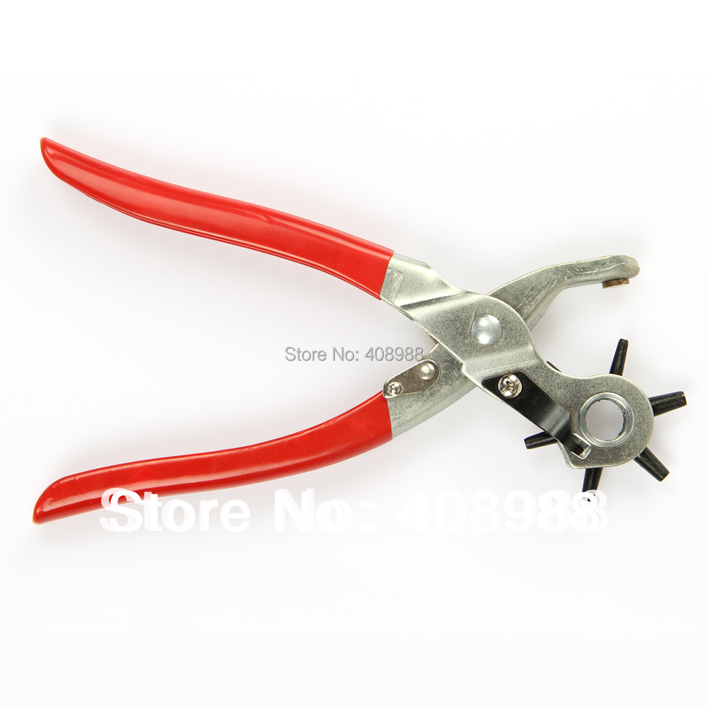 1PC 9 Inch 6 Sized Heavy Duty Leather Hand Pliers Belt Holes Punches HG268