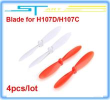 Free Shipping 4pcs blade for Hubsan X4 H107D H107C FPV RC Quadcopter camera LCD Transmitter drone Live Video Audio Helicopter