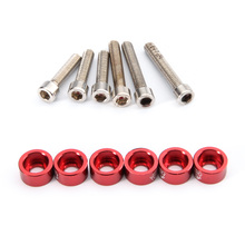 High Quality 6pcs/lot JDM Gasket Screw Inlet pipe Engine Red Parts Compartment accessories For Honda B D F H YA210-SZ