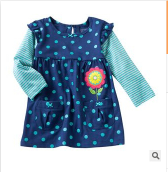 Free shipping hot sale new 6pcs/lot Baby girls long sleeve t-shirt & Tees Baby Tshirt Children Tshirt kids 100% cotton tops
