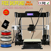 Anet A8 Size 220 220 240 Precision Reprap Prusa i3 DIY 3D Printer Kit With 3Rolls