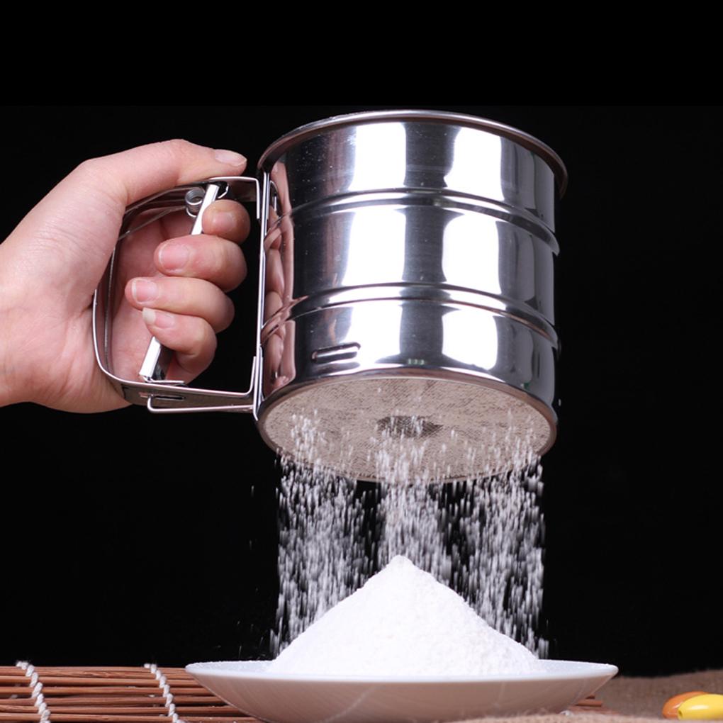 Stainless Steel 9.5 x 10 cm Mesh Flour Sifter Baking Icing Sugar Shaker Sieve Tool  Fast delivery