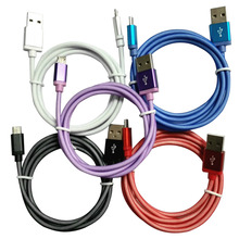 50PCS/Lot 3ft 1m 2A Auminum Alloy Micro USB Charging Data Cable Cable For SAMSUNG HUAWEI HTC ZTE XiaoMi Micro USb Phone Cable