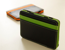 2014 South Korea magic wallet New Mens MAGIC MONEY clips for men purse orange green size