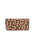 Designer Luxury Leopard Print Purse Women Fashion Hoursehair Leather Wallet Ladies Trendy New Zipper Money Clip