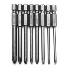 8pcs 75mm Magnetic Long Hex Cross Head Screwdriver Bits Electric Screwdriver Set 20cm x 10cm x 10cm