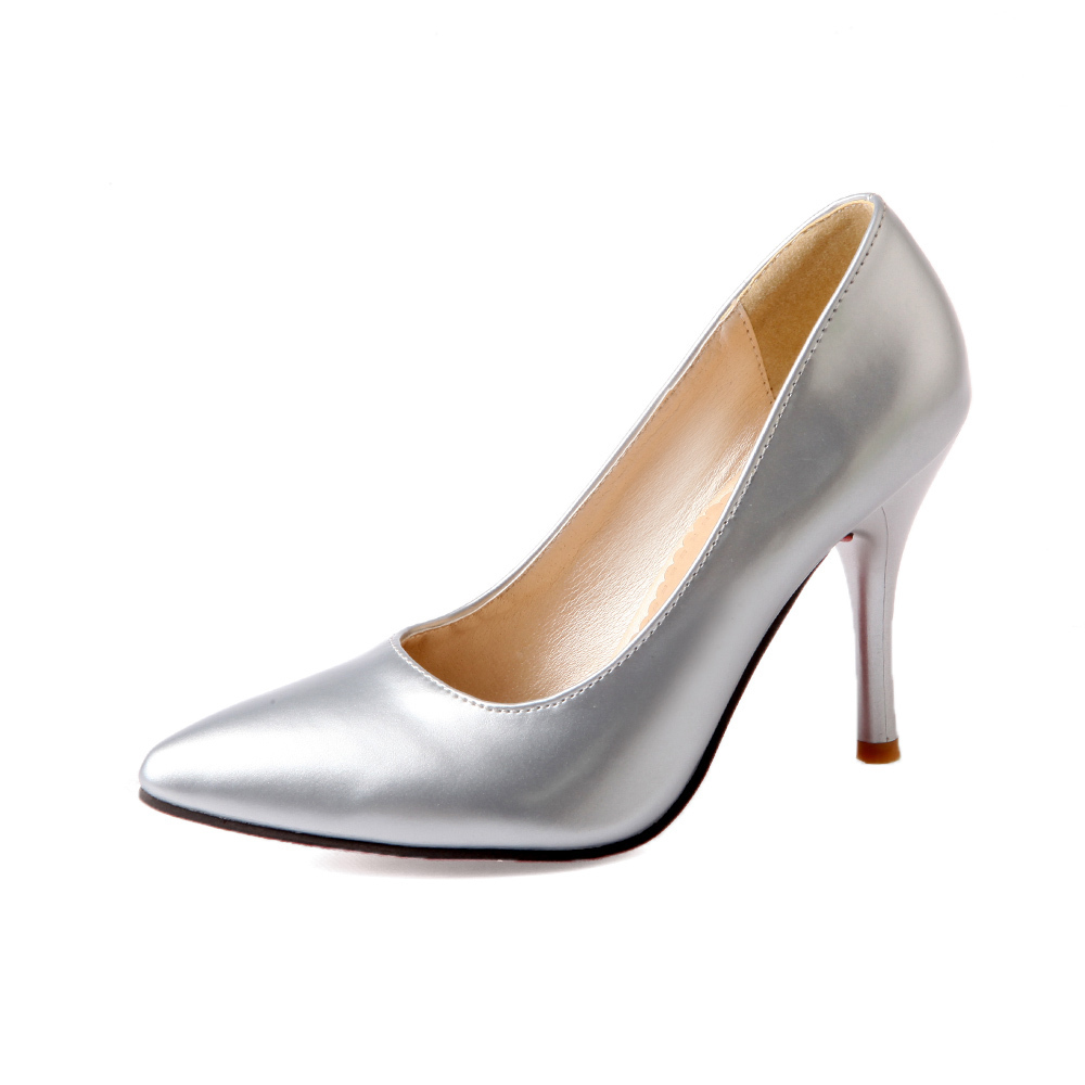 red sole bottom high heels dress work shoes fashion summer sliver gold ...