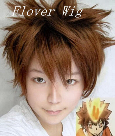 Fashion! 35cm short brown Japan anime Katekyo Hitman Reborn Sawada Tsunayoshi cosplay wig free shipping - Fashion-35cm-short-brown-Japan-anime-Katekyo-Hitman-Reborn-Sawada-Tsunayoshi-cosplay-wig-free-shipping