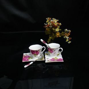 High Quality Elegant Coffee Cup Fine Bone China Coffee Cup Gift 5 sets lot free shipping